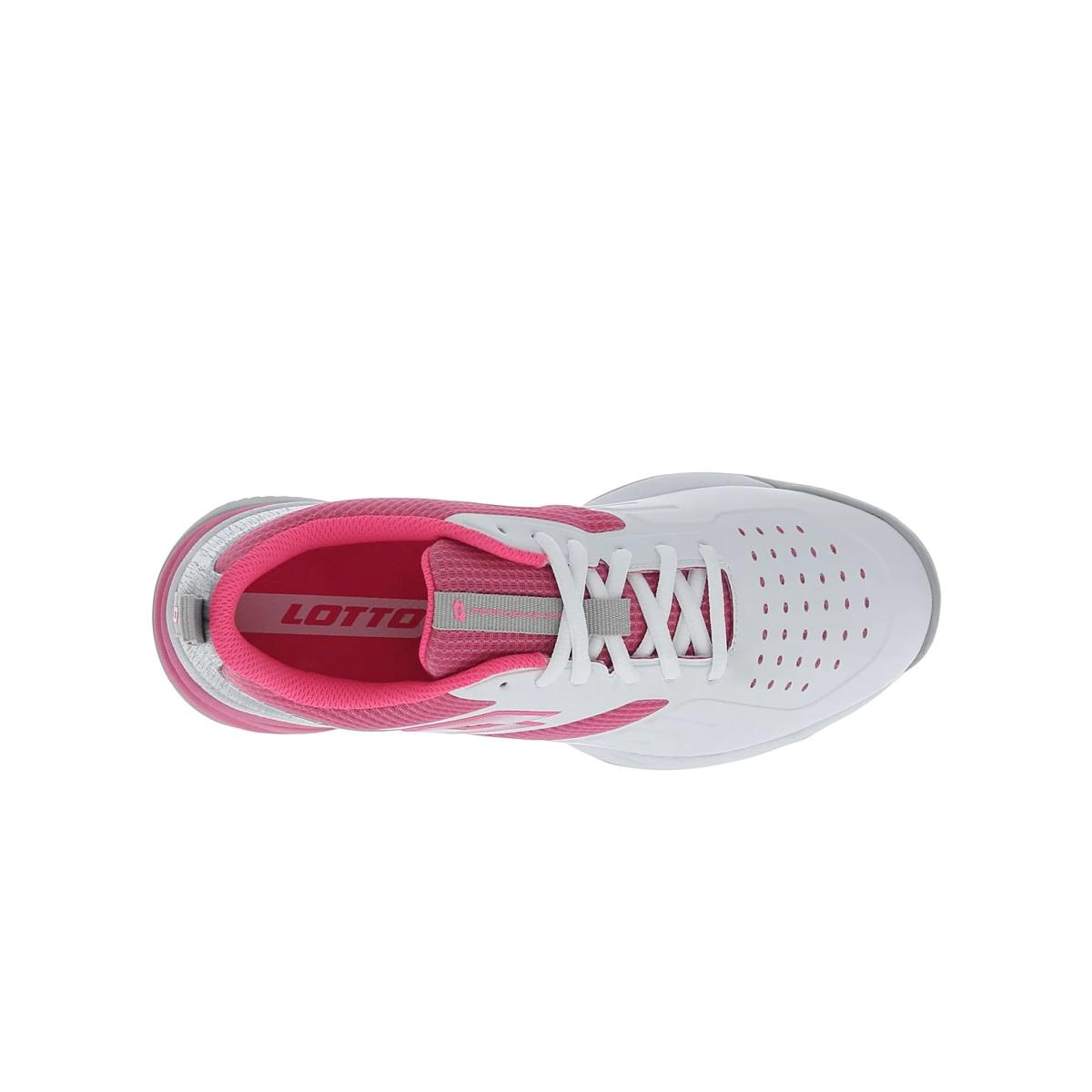 Scarpe Padel Donna Lotto Superrapida- All White/Whild Orchid