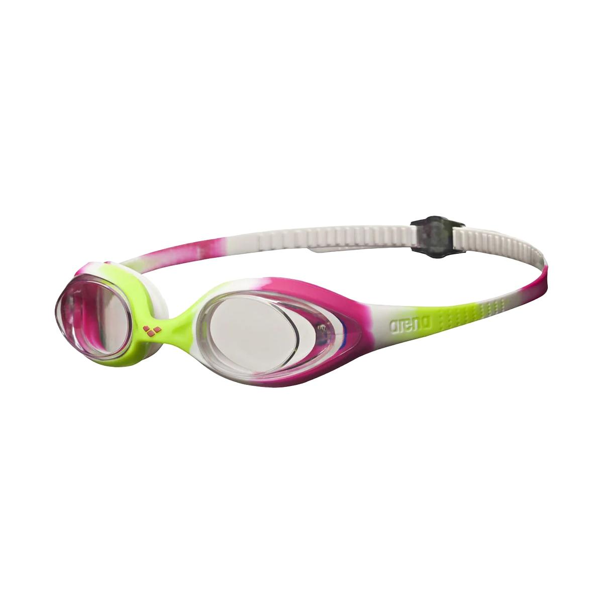 Occhialini Nuoto Bambino Arena Spider - Colore Lime/Fuchsia/White/Clear