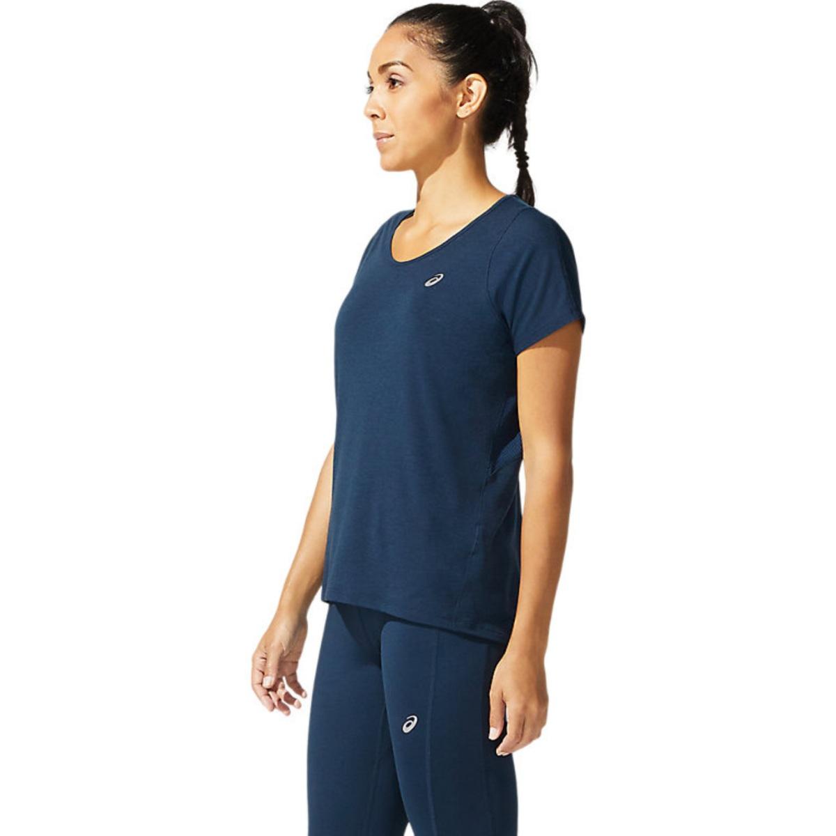 Asics V-Neck SS Top T-Shirt Running Donna