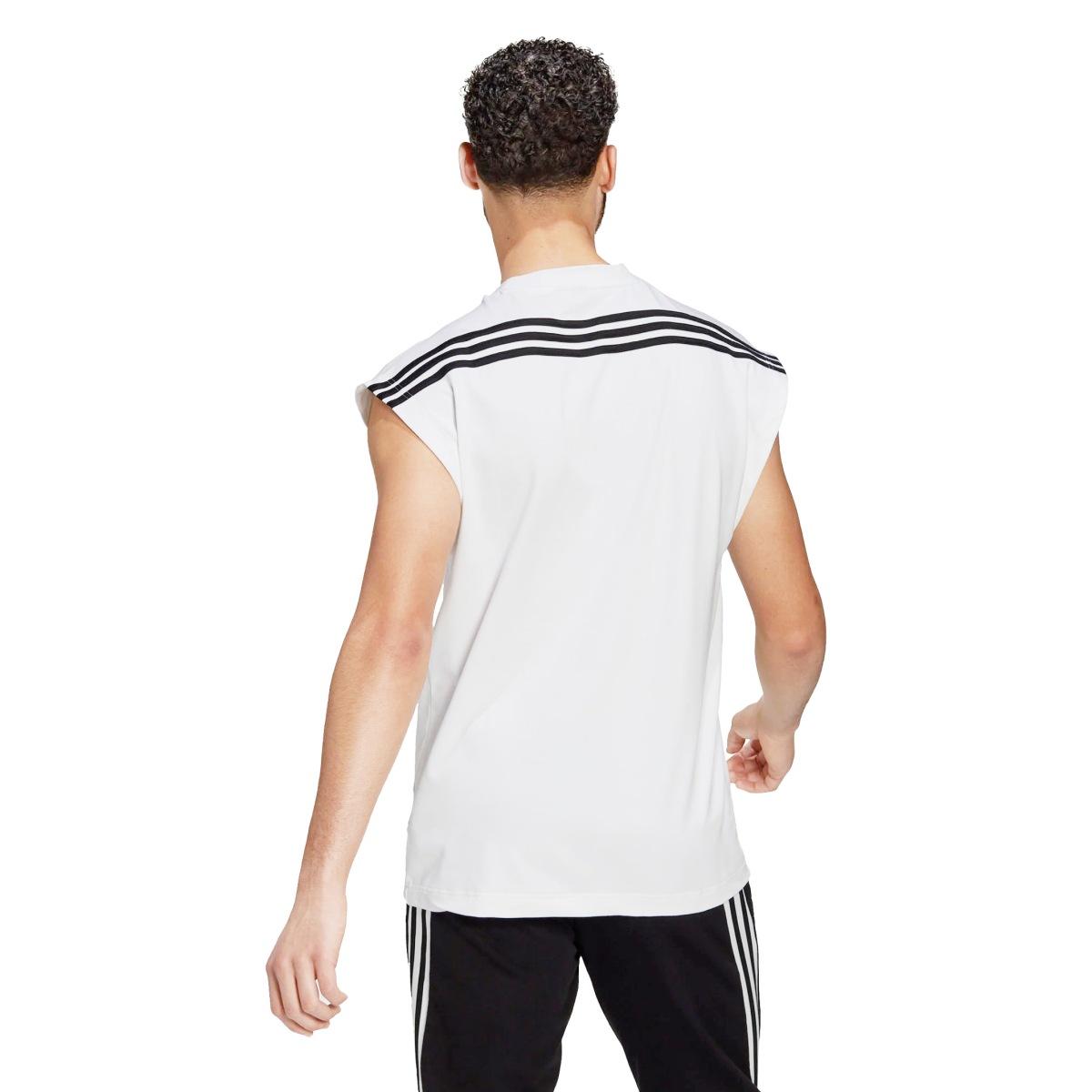 T-Shirt Girocollo Training Uomo Sportwear Sleeveless - White